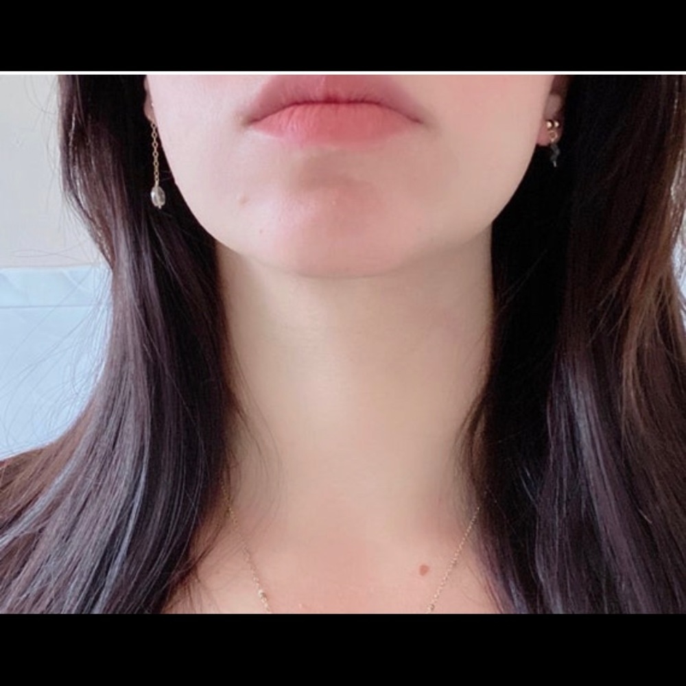 Crystal asymmetrical earrings